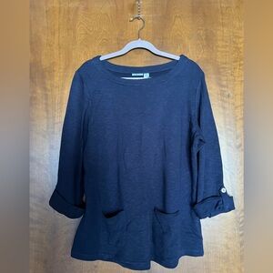 Croft & Barrow Dark Blue Long Sleeve Top